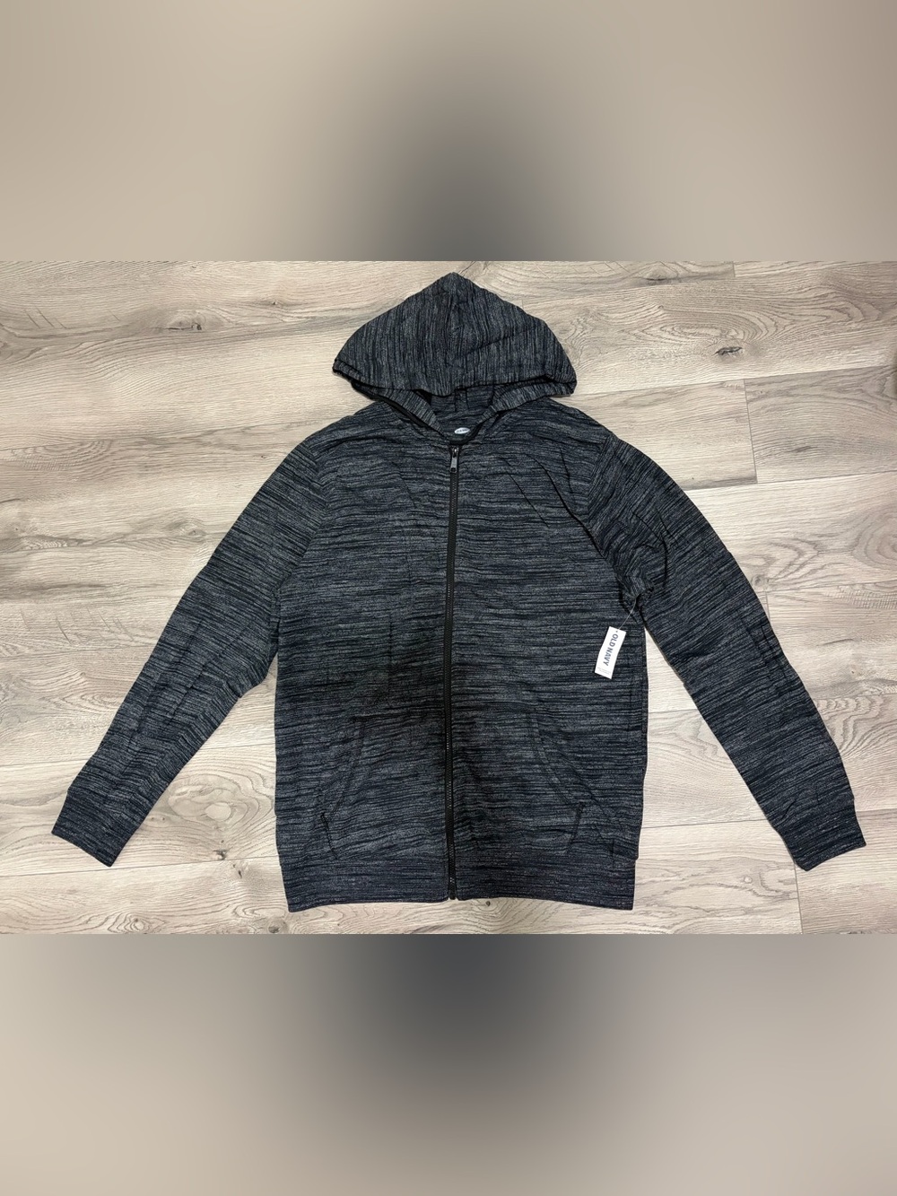 Old Navy Men's Charcoal Heather Full-Zip Hoodie